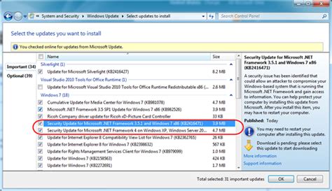 net framework update|Application of Safety.